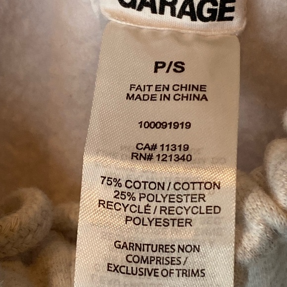 Garage Branded Light Gray Sweatpants Joggers Size Small - Picture 3 of 5